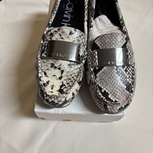 Sold New Calvin Klein Snakeskin Pattern Loafers - Black and Cream Rare